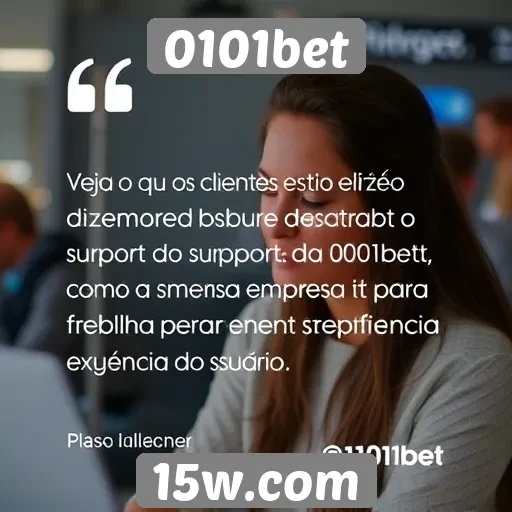 Feedback de clientes sobre o suporte do 0101bet