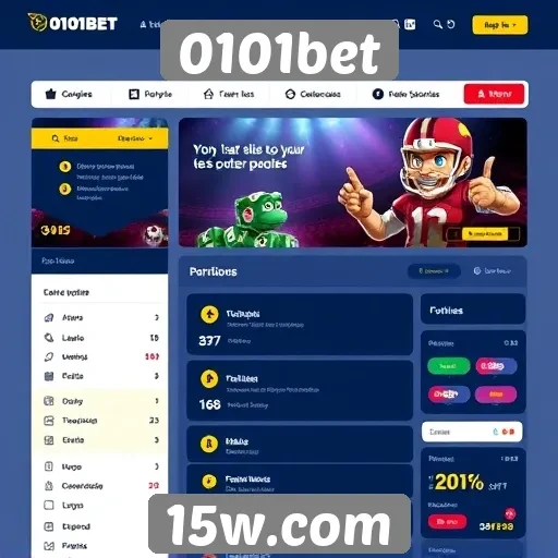 Visão geral das funcionalidades do site 0101bet